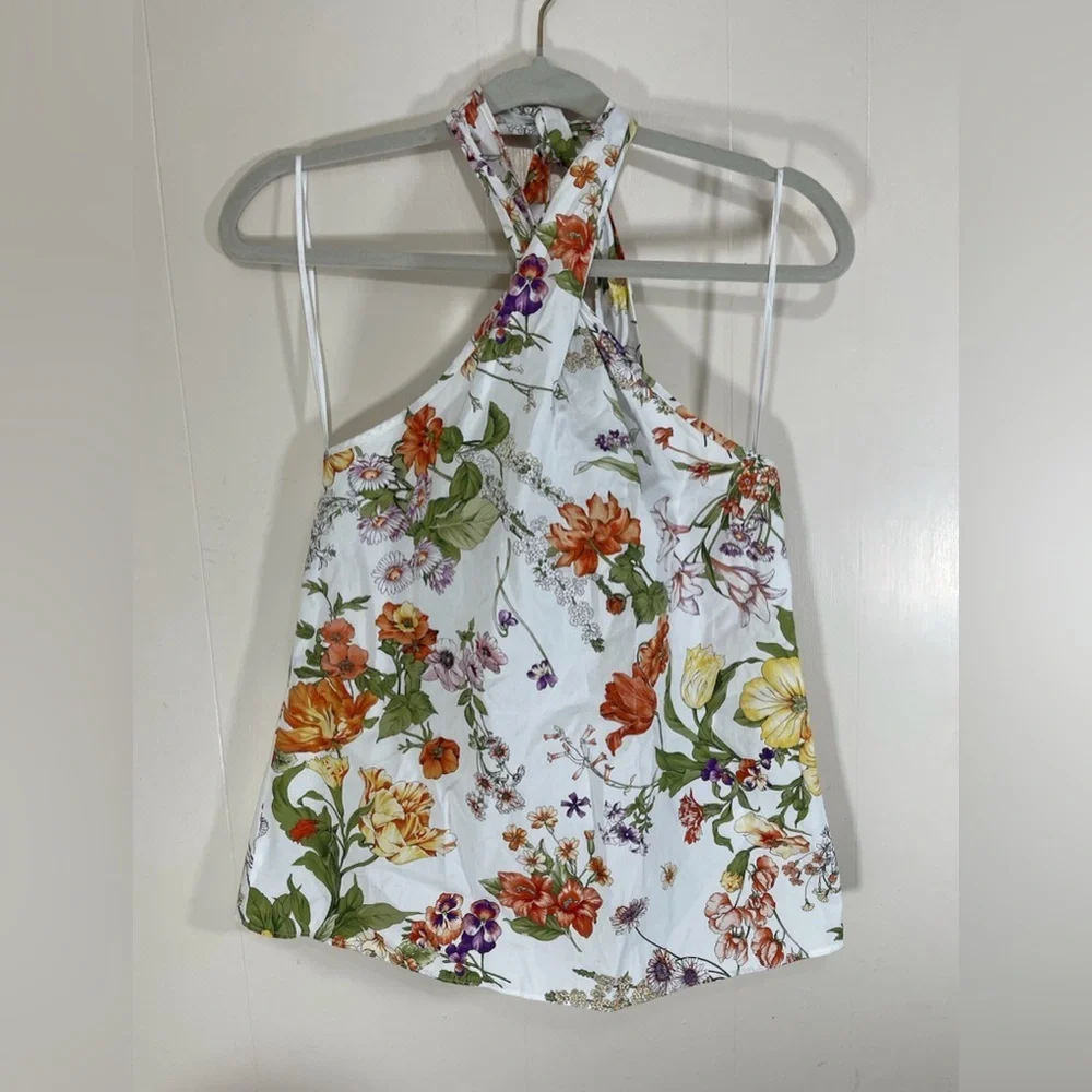 J. Crew Halter Top in Ratti Tropical Floral Women’s Size XS